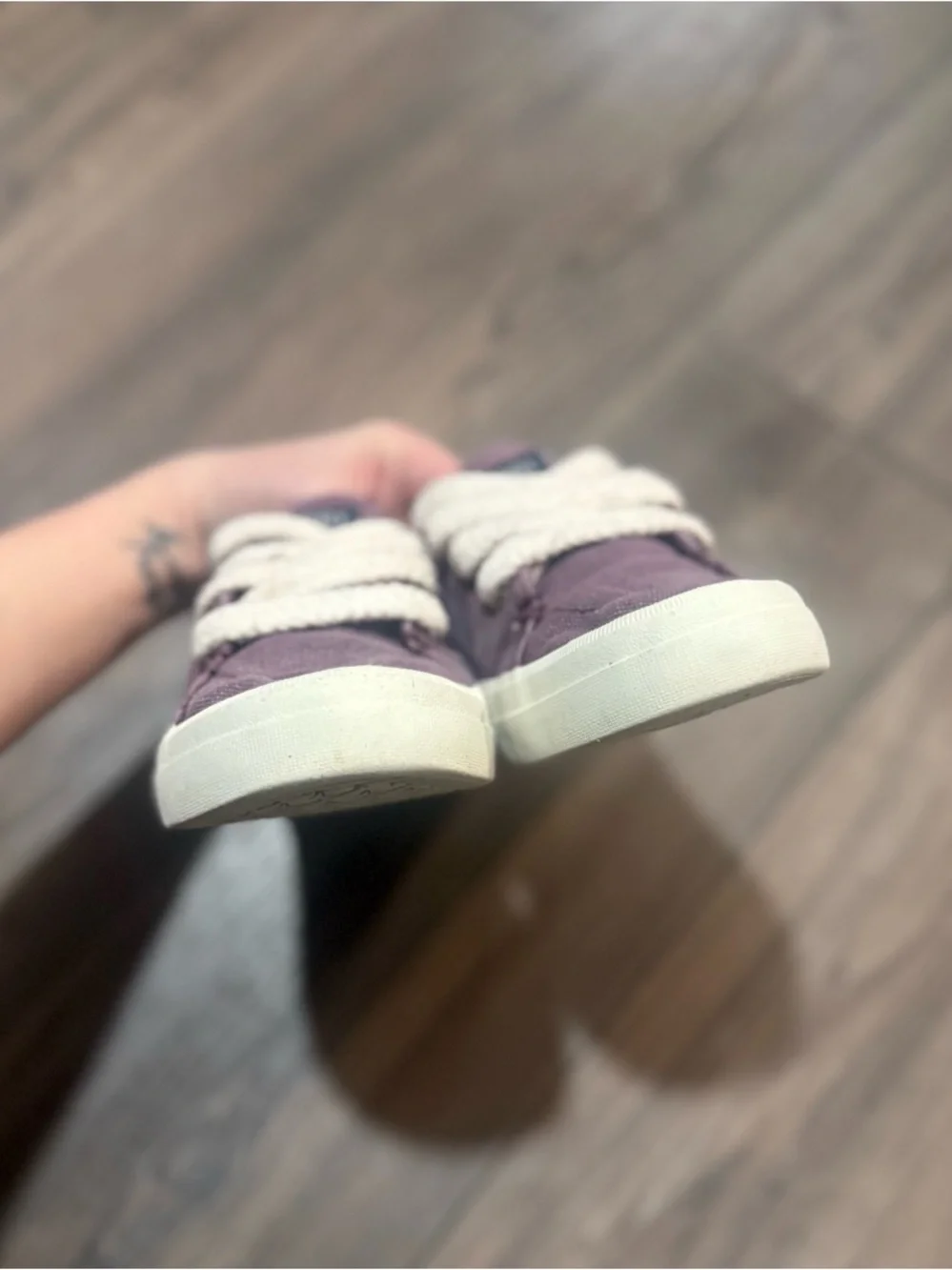 Sperry Crest Vibe Chunky Lace Sneakers Womens 7.5 Purple Plum Canvas Casual
